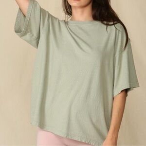 New Sage Blank Page Cotton Tee Shirt NWT
